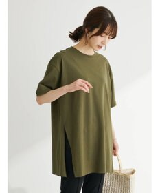 Green Parks 汗じみ防止クルーネックスリットチュニック