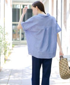 Tiaclasse 【洗える】 リネンミックススキッパーシャツ