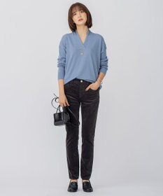 23区 【洗える】23区DENIM ベルベットストレッチ スキニーパンツ