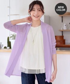 Tiaclasse L 【新色追加・UVケア・接触冷感】ロングトッパーカーディガン