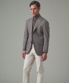 GOTAIRIKU 【DELFINO】ナポリジオメトリックツイード ジャケット_ブラウン