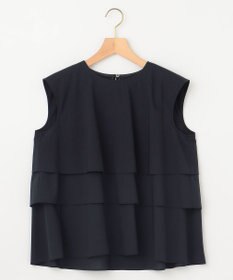 組曲 【WEB限定】コットンレーヨンシャーティングノースリーブ ブラウス