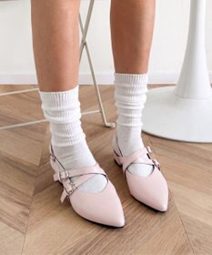 WEGO ダブルベルトポインテッドシューズ
