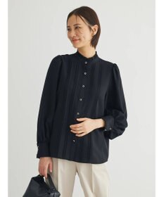 Green Parks ・ＥＬＥＮＣＡＲＥ　ＤＵＥ　ピンタックスタンドブラウス