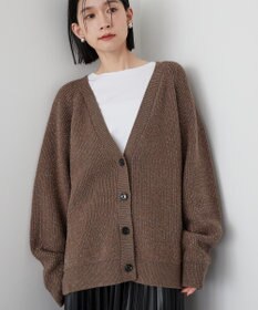 AMERICAN HOLIC バイパチラメ入りＶネック片畦ニットカーディガ