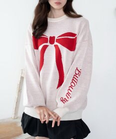 WEGO 【洗える】グラフィックニットBIGプルオーバー