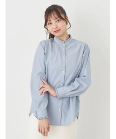 earth music&ecology スタンドフリルシャツ