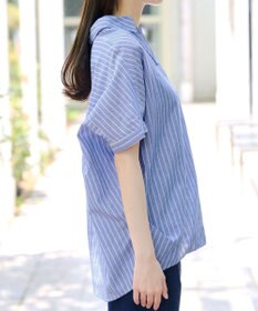 Tiaclasse 【洗える】 リネンミックススキッパーシャツ