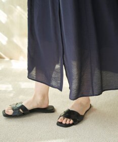 UNFILO ヴィンテージシアー ギャザーワンピース