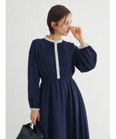 Green Parks ・ＥＬＥＮＣＡＲＥ　ＤＵＥ　バイカラーピンタックワンピ