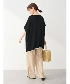 Green Parks 推しニット　裾ラインポンチョ型チュニック