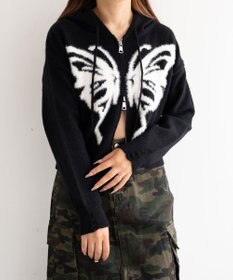 WEGO バタフライWジップシャギーパーカー