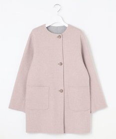 J.PRESS LADIES L 【リバーシブル】ウールナイロン リバー ミドル コート