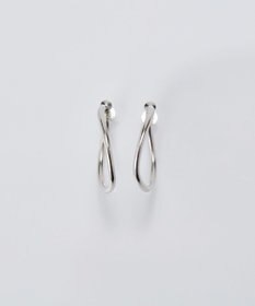 Phoebe 【金属アレルギー対応】2wayウェーブラインフープイヤリング　シルバー/ニッケルフリー