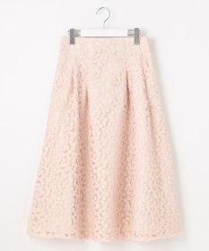 Feroux フラワー刺繍 フレアスカート