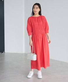 CRAFT STANDARD BOUTIQUE インド製 ハーフスリーブシャーリングワンピース