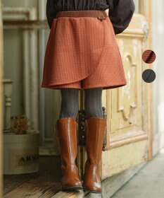 組曲 KIDS 【110-140㎝】ハウンドトゥースラップ キュロット