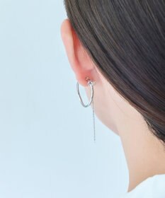 Phoebe 【金属アレルギー対応】2wayウェーブラインフープイヤリング　シルバー/ニッケルフリー