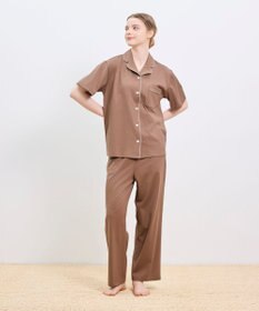 une nana cool 【綿100%】60/2 やわらか天竺 半袖開襟パジャマ MADE WITH LIBERTY FABRIC