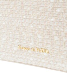 Maison de FLEUR LINTONツイードスクエアフリルトートバッグ