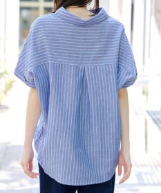 Tiaclasse 【洗える】 リネンミックススキッパーシャツ