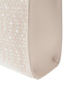 Maison de FLEUR LINTONツイードスクエアフリルトートバッグ