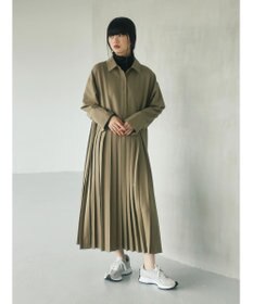 Green Parks armonia．プリーツシャツワンピース