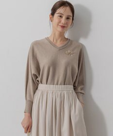 組曲 メタルラインパールポイントブローチ