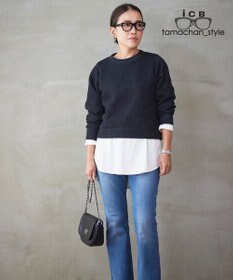 ICB 【ICB×tamachan_style コラボ】スタイルアップ フレアデニム