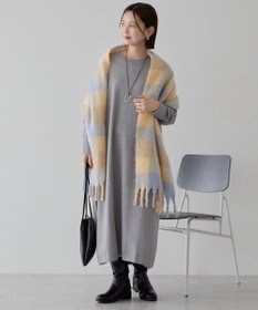 AMERICAN HOLIC 起毛カラーチェックシャギーマフラー