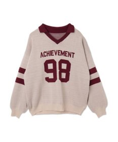 WEGO ナンバリングジャガードニット