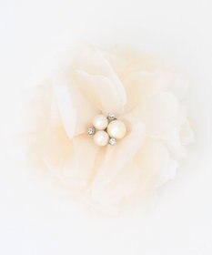ANY パールフラワーコサージュ ベージュ