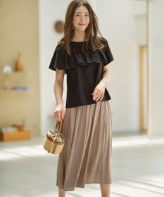 組曲 【秋のNEWカラー追加】ギャザーライトデシン パンツ