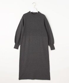 ANY SIS 【洗える】バスケット編み切替えニット ワンピース