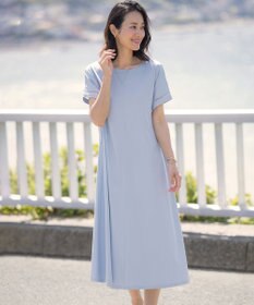 J.PRESS LADIES コットンスムース ワンピース サックスブルー系