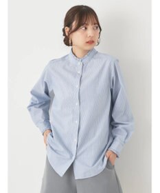 earth music&ecology スタンドフリルシャツ