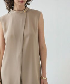 BEIGE， 【洗える】FLEUR / フロントボタンノースリーブブラウス