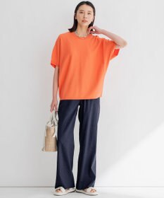 23区 【洗える】リネンレーヨンストレッチ ワイド パンツ