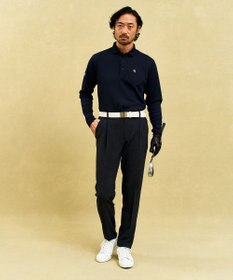 23区GOLF 【MEN】ミニワッフル長袖ポロ