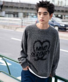 WEGO 【ユニセックス着用ITEM/MLサイズ展開】シャギーグラフィックプルオーバー