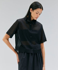 BEIGE， 【洗える・Oggi10月号掲載】MILANO / リネン混シアーポロカラーニット