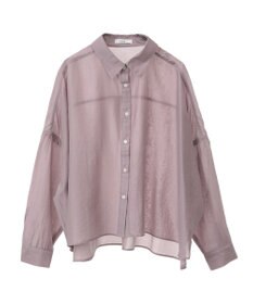 earth music&ecology ワイドシルエットシアーシャツ