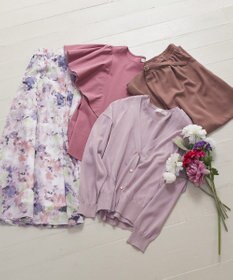 ANY SIS 【洗える】アクアフローラル スカート