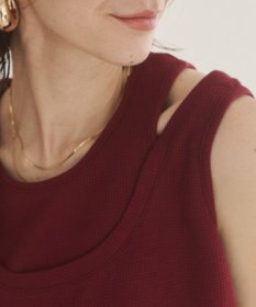 WEGO 【ANGIE VINTAGE】ワッフルフェイクレーヤードタンクトップ