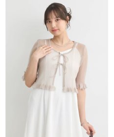 earth music&ecology シアーラメフリルカーディガン