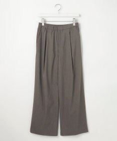 J.PRESS LADIES 【洗える】セルロースリネンストレッチ タックワイドパンツ