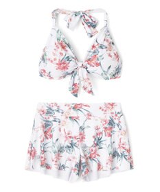 San-ai Resort（三愛水着楽園） 【新色ホワイト＆パープル入荷】４点セット水着　9M・11L【San-ai Resort（サンアイリゾート）】