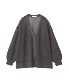 Green Parks メッシュミディ丈ニットカーディガン