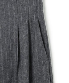 BEIGE， DELAND / ウールピンストライプハイウエストタックパンツ