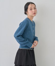 earth music&ecology ラメジャカードカーディガン